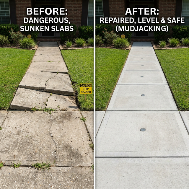 Void filling under concrete slab