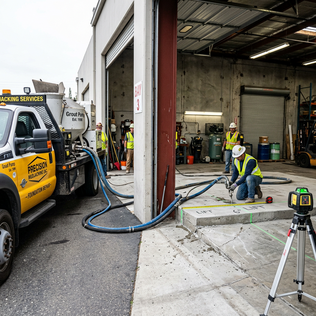 Mudjacking concrete slab repair